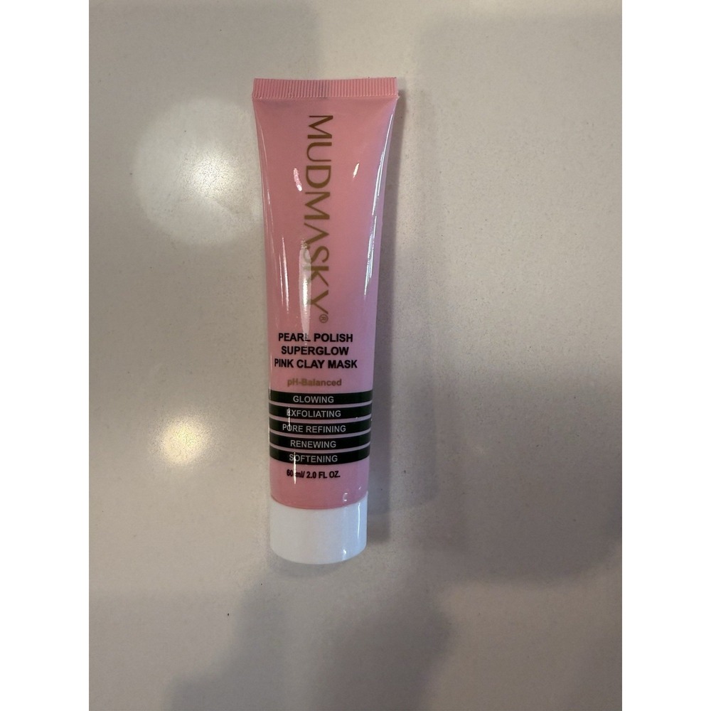 MUDMASKY PEARL‎ POLISH SUPERGLOW PINK CLAY MASK (Sealed/2oz)